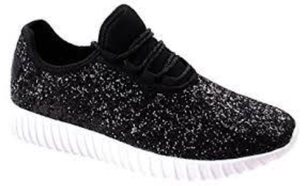 Black Sparkly Tennis Shoes