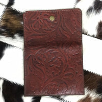 Card holder with snap- red