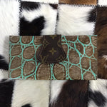 LV wallet- turquoise turtle shell