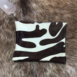 Zebra Hide Zipper Bags