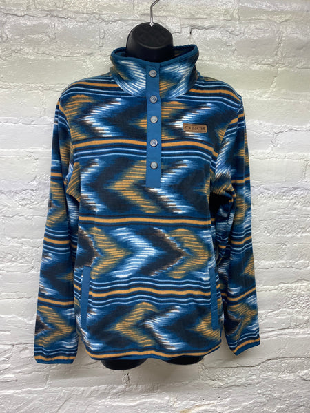 Womens Cinch Pullover - teal/blue