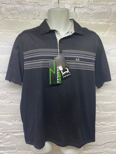 Black with grey dots Cinch Polo