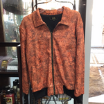 L&B Brown Tooled Leather Print Jacket