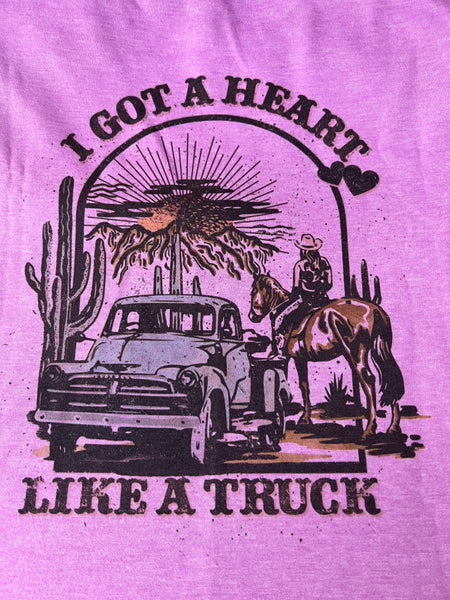 Heart like a truck tee