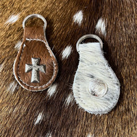 Hide keychain with concho