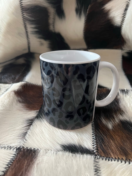 Coffee Mug - black cheetah