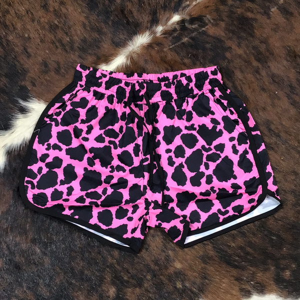 L&B pink cow print lounge Shorts