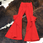 Red L&B flare bottom pants