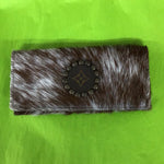 LV cowhide wallet - brown speckled