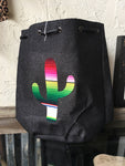 Black Sparkly Cactus Backpack