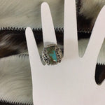 Ring - Silver Kingman Turquoise 6