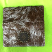LV cowhide wallet - brown speckled