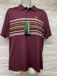 Burgundy with white & lime Cinch Polo