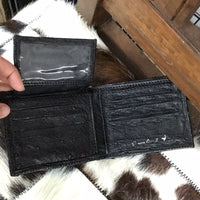 Men’s ostrich wallet w/ flap
