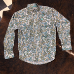 Men’s Cinch Yellow & Turquoise Paisley Button Up Western shirt