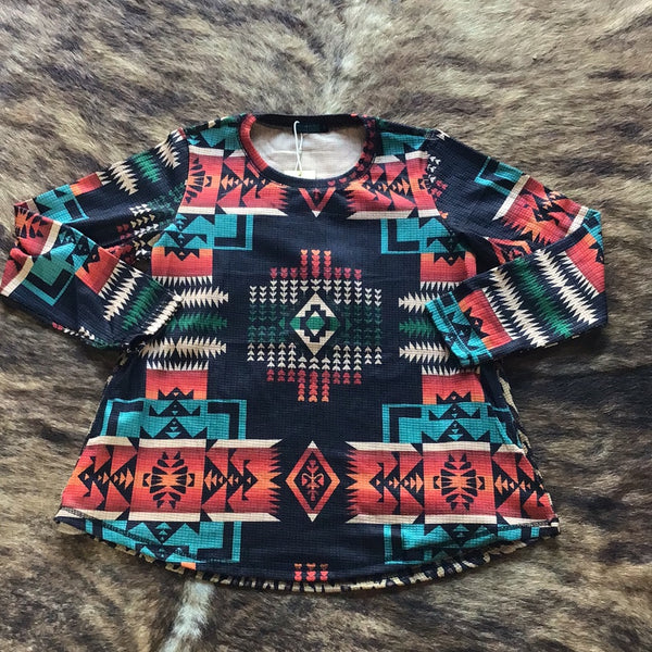 Black and Aztec sweater with cheetah back