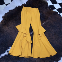 Mustard L&B flare bottom pants