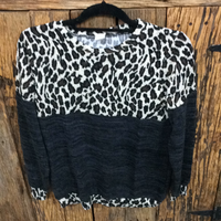 Cheetah & charcoal Sweater