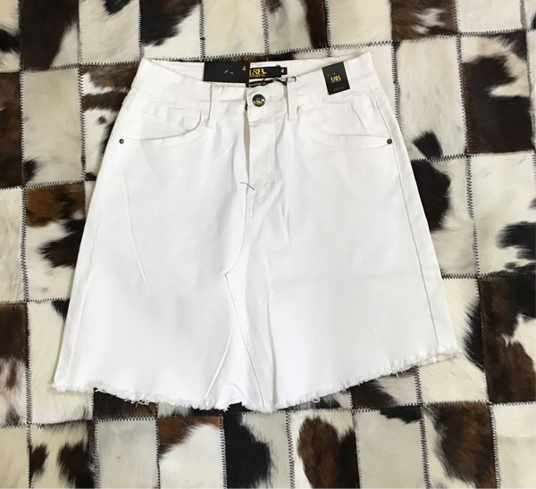 L&B White Denim Skirt