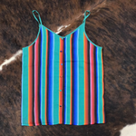 L&B Sarape Button Front Tank Top