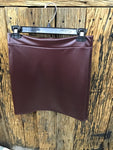 Burgundy Leather Skirt